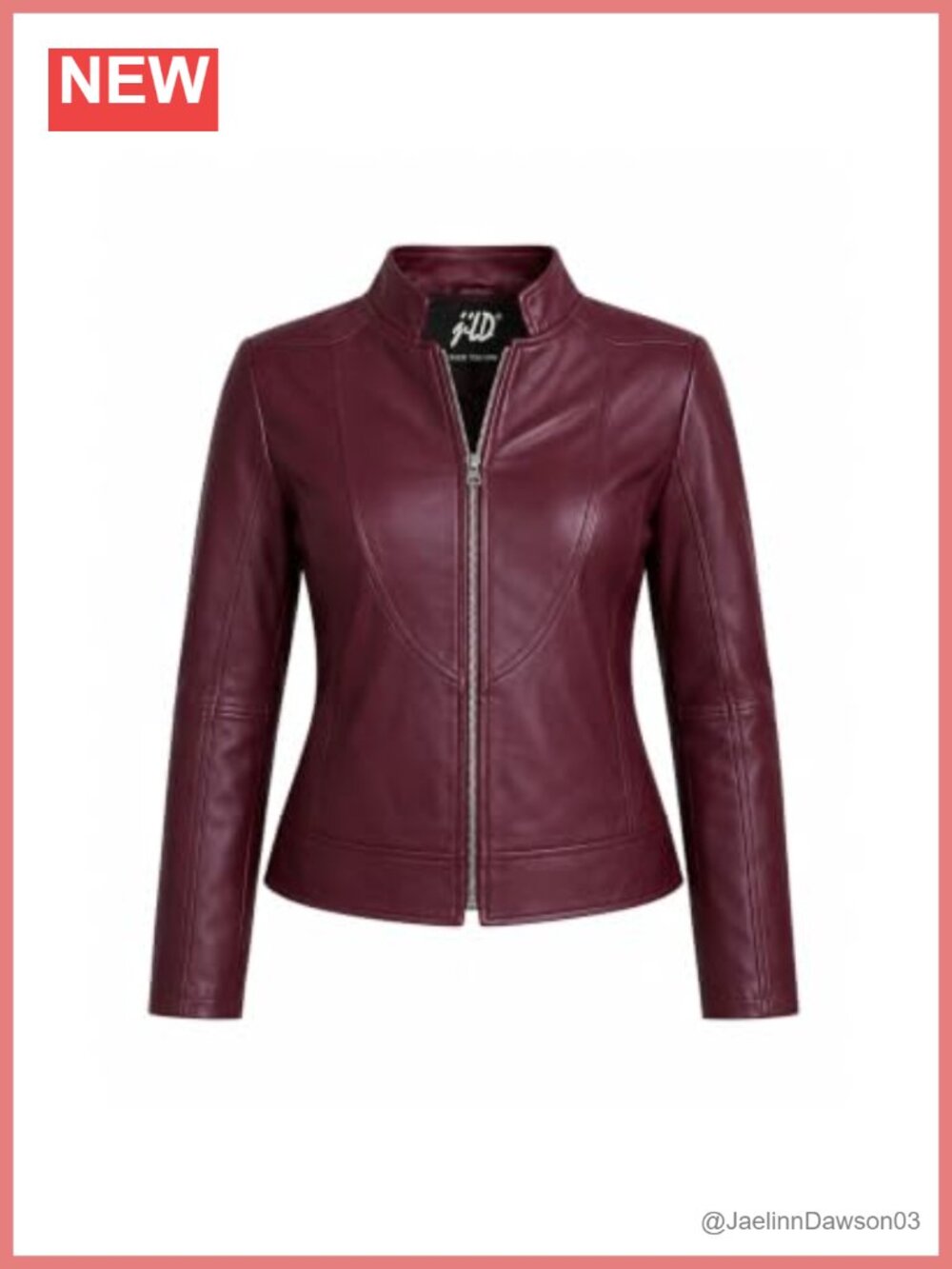 Lambskin Leather Jacket Womens Biker Moto Style Collar Casual